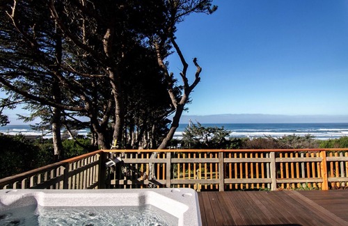 Waldport House | Ocean View Home with Hot Tub, Dog Friendly!