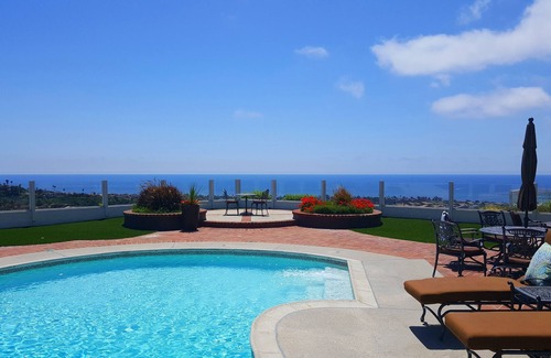 San Juan Capistrano House | Ocean View 4 Bedroom Home with Private, Heated Pool & Jacuzzi with Firepit & BBQ