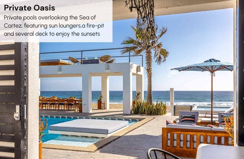Cerritos Villa | Oceanfront 10 BR Villa with Pool - Jacuzzi - Beach