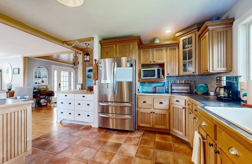 Harpswell House | Oceanfront home with dock, beautiful deck & firepit - steps to the beach
