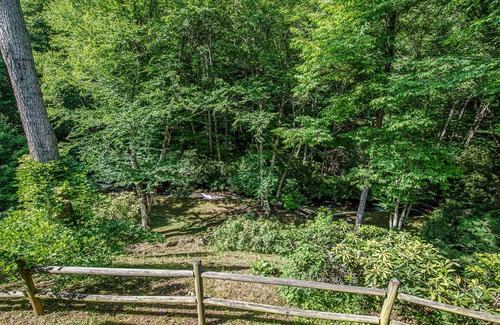 Maggie Valley Cabin | On Jonathan Creek! Family Oriented! Hot Tub! Small Dogs ok