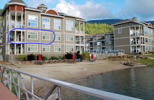 Sicamous Condo | On the Beach! 2 Bedroom 2 Bathroom Waterfront Condo with boat slip.