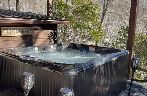 Wolf Laurel House | One of a kind, Creek Front Lodge 3 floors, 2 kitchens, long distance views.