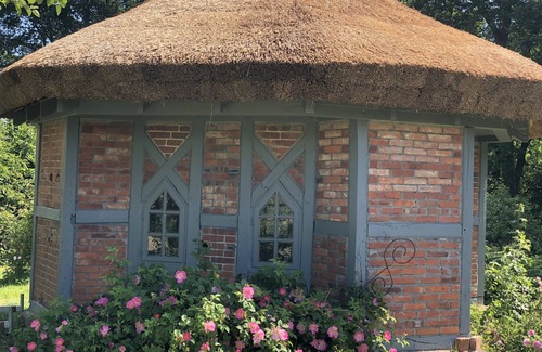Nustrow House | Orangery in the park-like rose garden, wildflower meadow, apiary and pond -