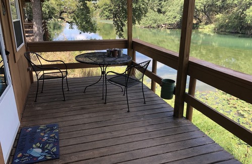 Irion County Cabin | Our cabins are located on the crystal clear water of Spring Creek.