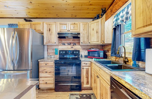 Ellijay Cabin | Outdoor retreat near the river with a firepit & grill - pool, game room, and gym