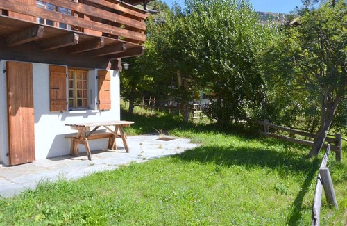 Saint-Luc Ski Chalet | Outside : chalet for 4 persons, ground floor with garden and garden furniture, balcony -Inside : 80