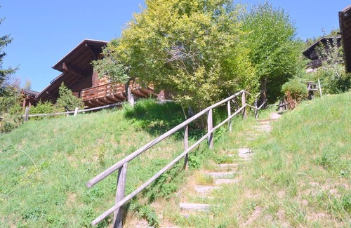 Saint-Luc Ski Chalet | Outside : chalet for 4 persons, ground floor with garden and garden furniture, balcony -Inside : 80