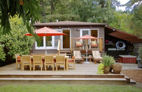 Guerneville House | Outside Inn-Newly Renovated, Open Layout, Large Yard, Walk to Beach, Spa, Kayaks