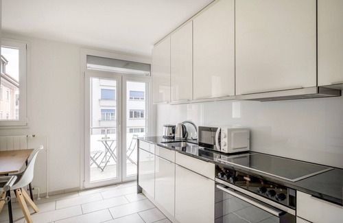 Sihlfeld Apartment | Outstanding Wiedikon 1BR w/Private W/D, near Shops, by Blueground