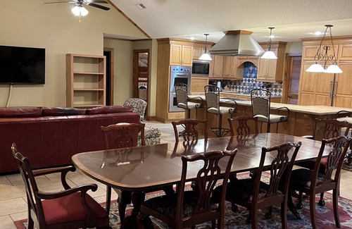 Oxford House | Oxford Chalet w/Beach and Lake Access, Outdoor Living Area w/TV and Fireplace