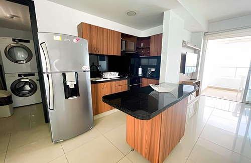 Bocagrande House | Palmetto 2701 - balcón, vista al mar y a la Bahía