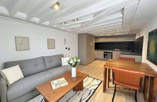 Quartier de la Porte-Saint-Denis Apartment | Parisian Chic: Elevator Apartment near Bourse