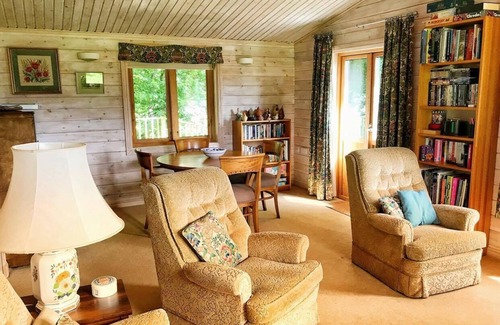 Llangeler Cabin | Peaceful Swedish Log Cabin set in a Vineyard Location