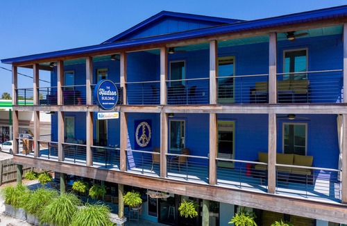 Folly Beach Apartment | Perfect Purple Palace Folly Vacation Apt C