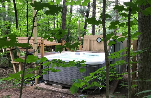 Grawn Cabin | Pine · Ellis Lake Resort - Pine Log Cabin-Interlochen/Traverse City