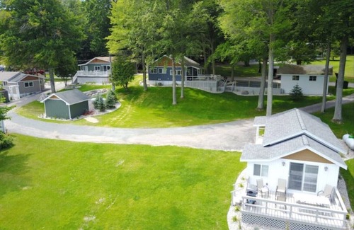 Ludington Cottage | PINE - Grace Landing Cottages With Stunning Sunsets Over Hamlin Lake.