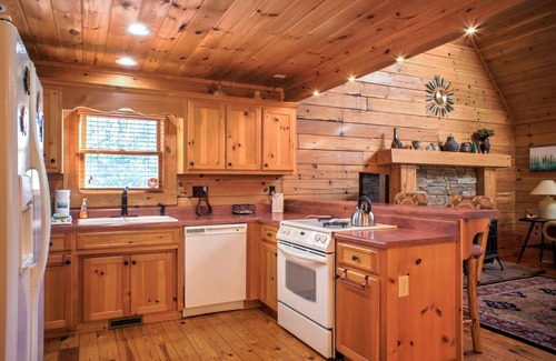 Arden Cabin | Pisgah Pines | Cozy Log Cabin w/Hot Tub & Fire Pit Near Asheville Airport