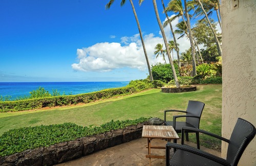 Poipu Condo | Poipu Makai B-1, A/C - Oceanfront - Enjoy the view!