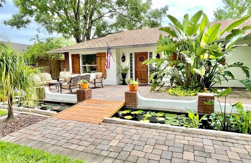 Winter Park House | Pondside Retreat with Koi in Charming Winter Park, FL