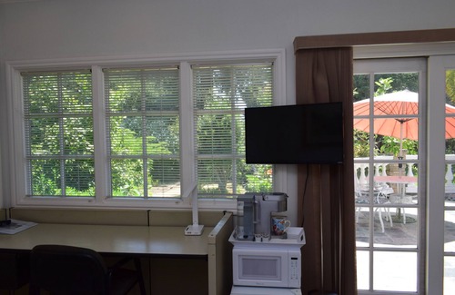 Saratoga Villa | Private Entry Room with Patio in a Villa- upscale area