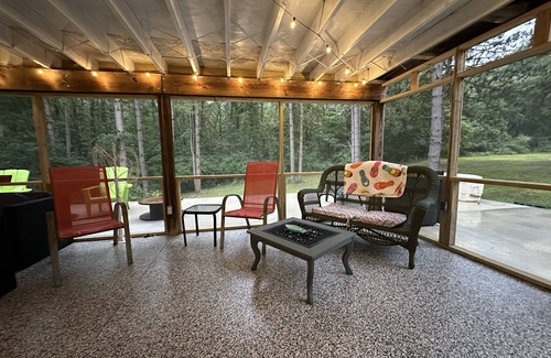 Niles House | Private lower level of log cabin home