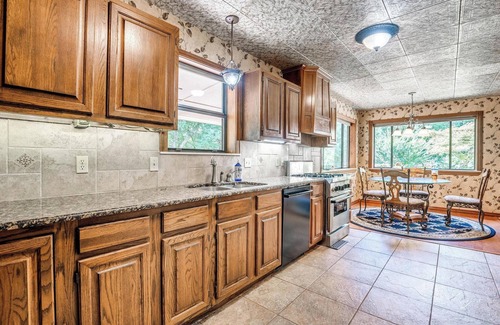 Norman House | Private n secluded blocks from the OU football stadium Pool outdoor kitchen