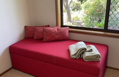 Surf Beach House | Private pet-friendly garden paradise, a 3 minute walk to Wimbie Beach
