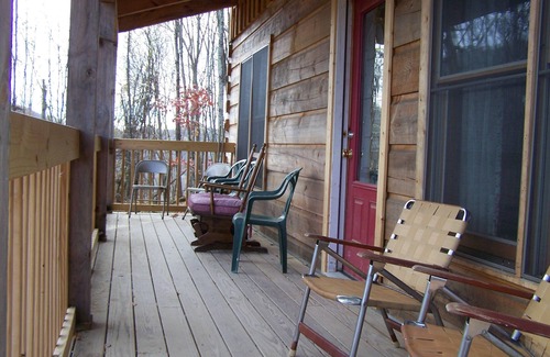 Mars Hill Cabin | Private two acre lot with spectacular views from the porch