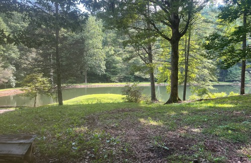 Zirconia RV Rental | Quaint campground in Zirconia with stunning views waterfall