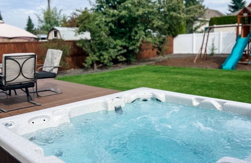 Moran Prairie House | Quiet Haven Hideaway: Hot Tub, Firepit, Playground and Spacious Yard