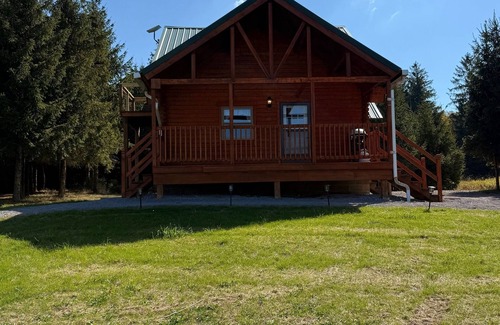 Delevan Cabin | Quiet Secluded Hilltop Log Cabin on a Gravel Road