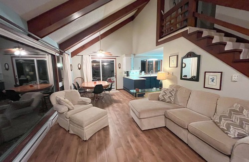 Manistee House | “Red Cottage” Manistee Lake Michigan Beach house w/new stairs to private beach