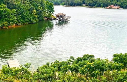 Cook Springs House | Relaxing Lakefront Retreat spectacular views w/ boat dock and hot tub