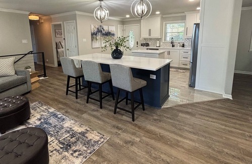 Lakeland House | Renovated lake front home with great views & swim dock!