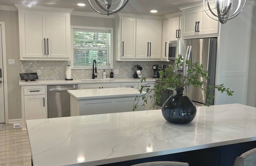 Lakeland House | Renovated lake front home with great views & swim dock!