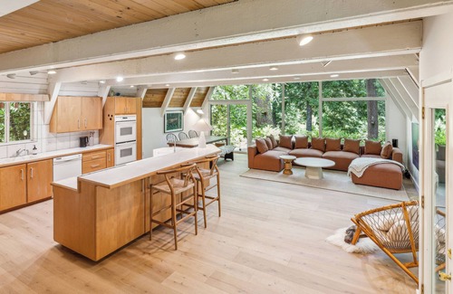 Brightwood Cabin | Riverfront A Frame, Hot Tub, Game Room, Recently Renovated in Mt Hood