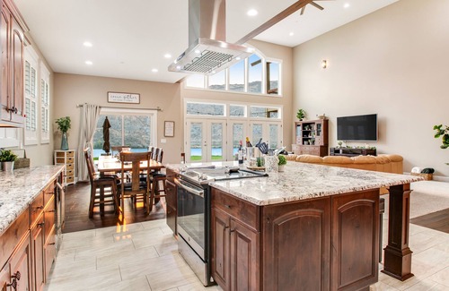 Orondo House | Riverfront, Chelan area home with private pool & hot tub