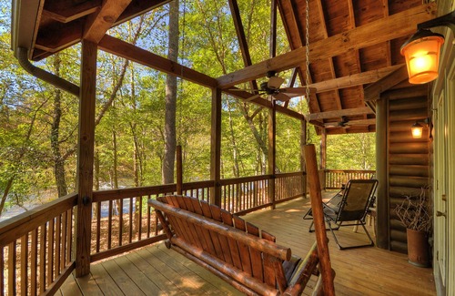 Ellijay Cabin | Riverfront, loud rapids, screen porch-River's Echo (neighboring Rapids' Echo