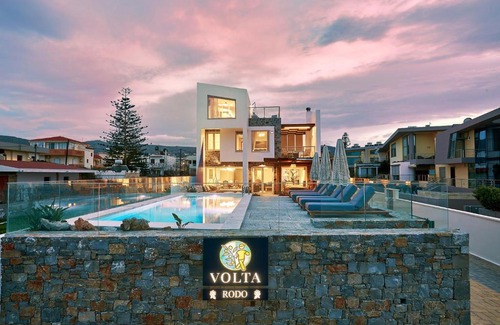 Kokkini Chani Villa | Rodo Seafront Villa with Heated private pool and jacuzzis by Volta Suites and Villas