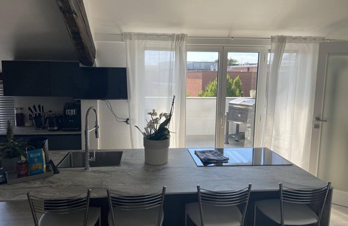 Albate Apartment | Rooftop Openspace With Balconies, Parking and bbq