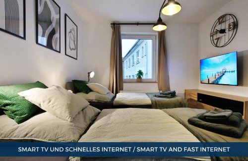 Stadtkern Apartment | RtR Essen - Für bis zu 2 Personen - Voll ausgestattet - Balkon - Zentral Limbecker Platz - Messe - Uniklinikum - Smart TV - Modern