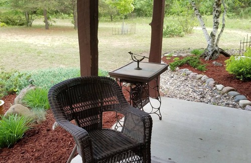 Montello Cabin | Rustic but modern log cabin in Montello on 10 acres 1/2 hour from WI Dells
