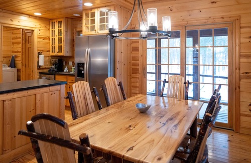 Saugatuck Cabin | Rustic Elegance! Pool, Fire Pit, Hot Tub, Screened Porch & more!