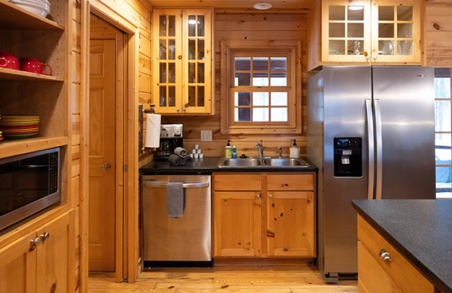 Saugatuck Cabin | Rustic Elegance! Pool, Fire Pit, Hot Tub, Screened Porch & more!
