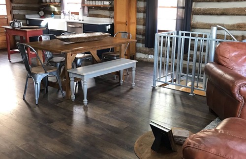 Franklin Cabin | Rustic Log Cabin Sleeps 10, Awesome views, loft, fireplace and STARLINK!