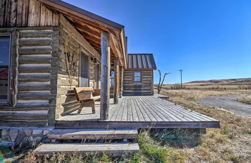 Dupuyer Cabin | Rustic & Rural Cabin in Dupuyer on Open 14 Acres!