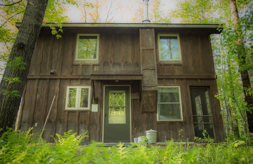 Finlayson Cabin | Rustic Two Level Tree Lodge Surrounded By The Forest With Fireplace And Fire Pit