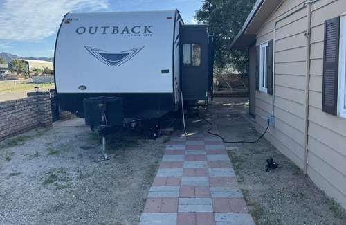 Fortuna Foothills House | RV in foothills located near stores. Smoking area with fire pit provided.
