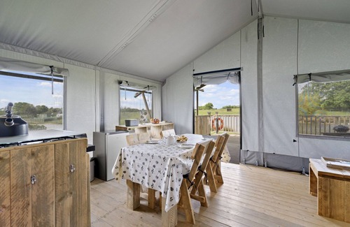 Hertford Ski Chalet | Safari Tent by Hertford Lake with Hot Tub